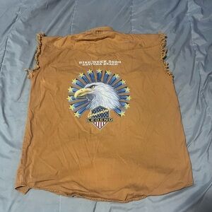 Vintage 2000 Bike Week Daytona Beach Men's Brown Sleeveless Shirt Size L